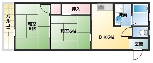 猪名寺駅 徒歩18分 2階の物件間取画像