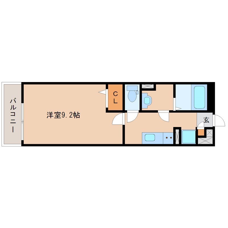 園田駅 徒歩4分 3階の物件間取画像