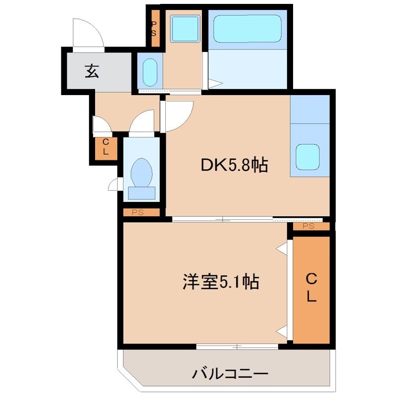 杭瀬駅 徒歩6分 2階の物件間取画像