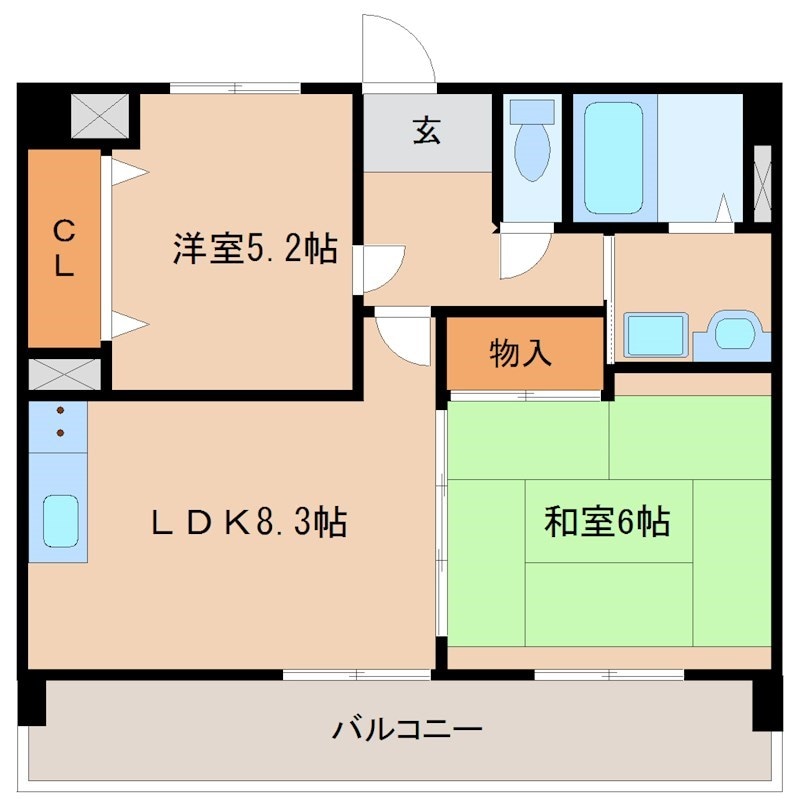 園田駅 徒歩2分 6階の物件間取画像