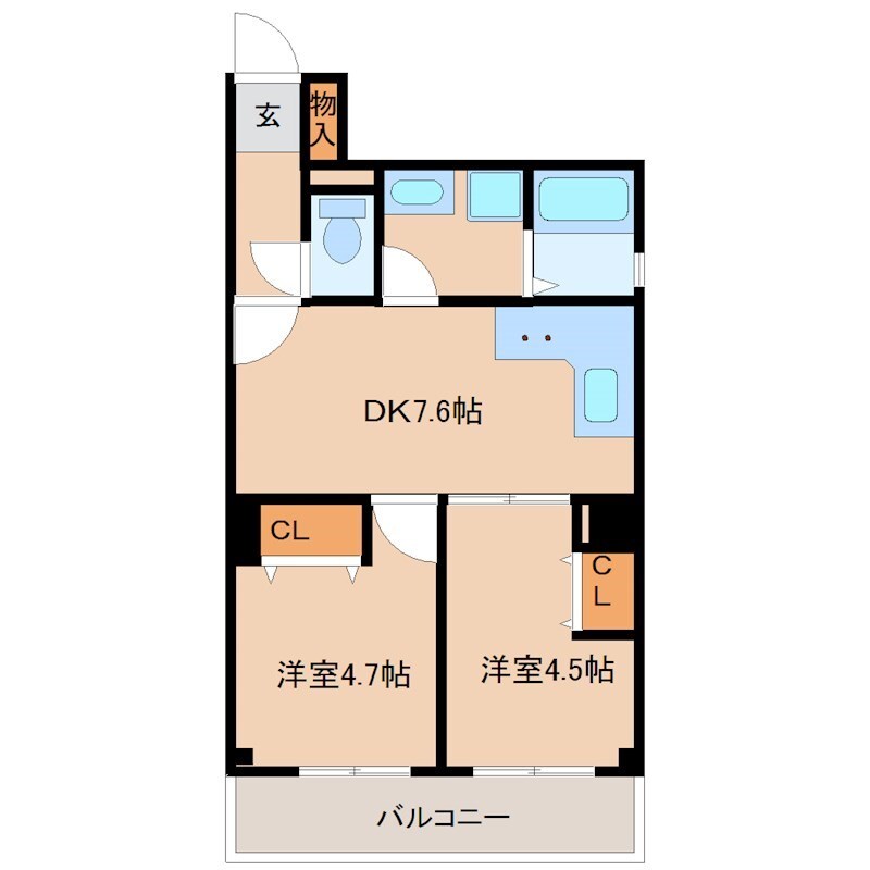 塚口駅 徒歩12分 2階の物件間取画像