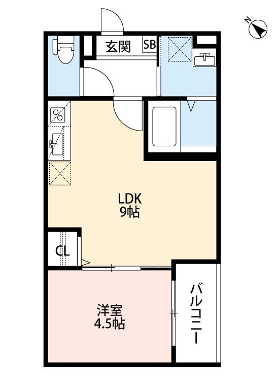 大物駅 徒歩2分 3階の物件間取画像