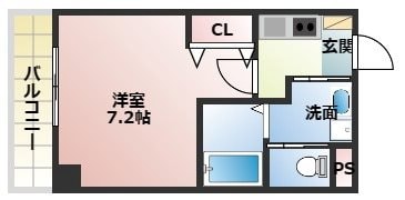 出屋敷駅 徒歩4分 4階の物件間取画像