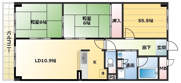 園田駅 徒歩12分 2階の物件間取画像