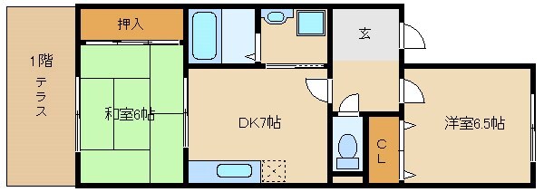 立花駅 徒歩8分 3階の物件間取画像