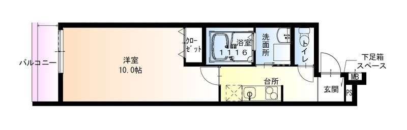 立花駅 徒歩9分 1階の物件間取画像