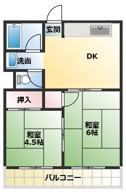 武庫之荘駅 徒歩25分 4階の物件間取画像