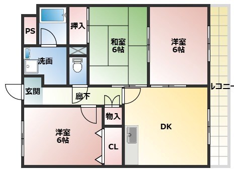 武庫之荘駅 徒歩14分 3階の物件間取画像