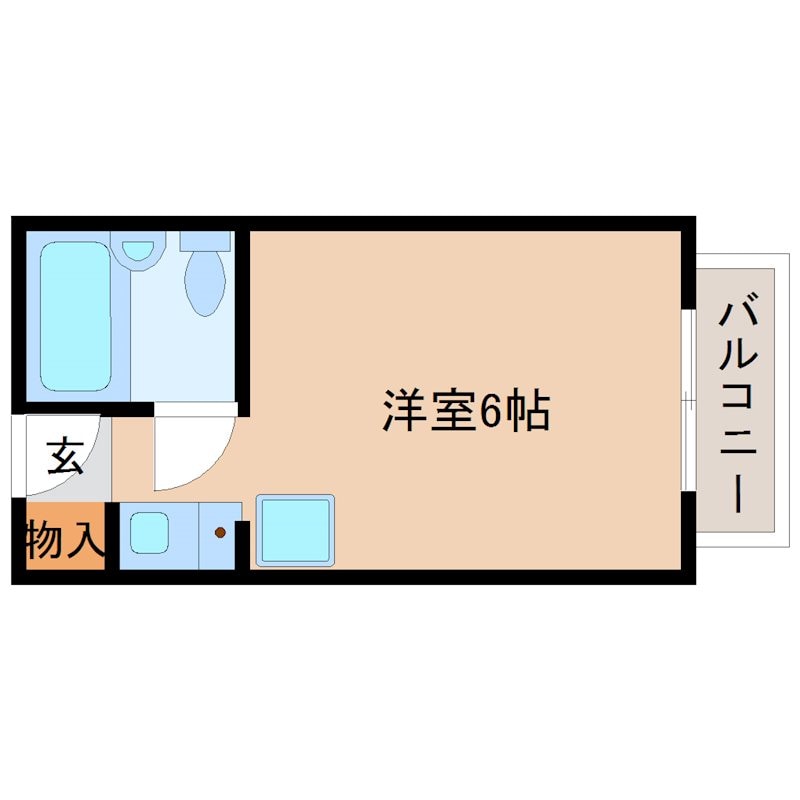 園田駅 徒歩4分 2階の物件間取画像