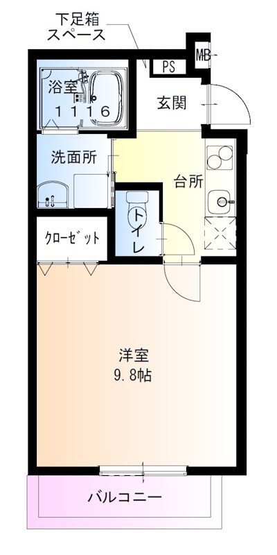 フジパレス大物公園2番館の物件間取画像