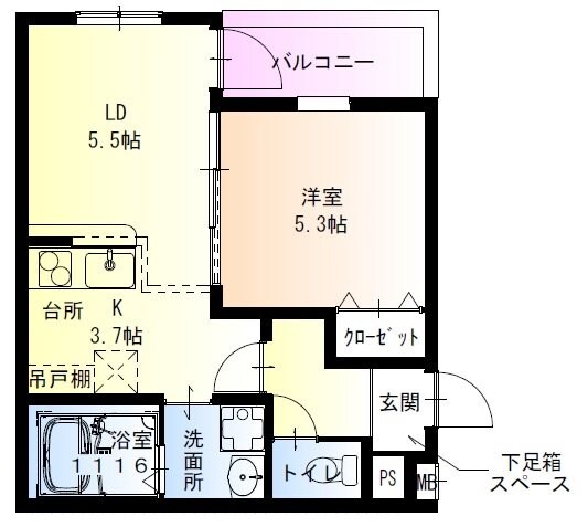 園田駅 徒歩10分 1階の物件間取画像