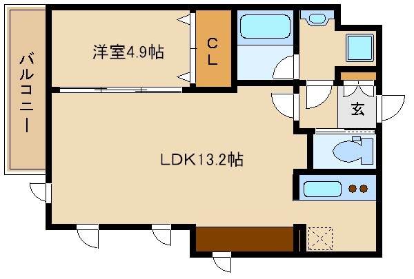 武庫之荘駅 徒歩5分 2階の物件間取画像