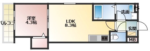 武庫之荘駅 徒歩9分 1階の物件間取画像