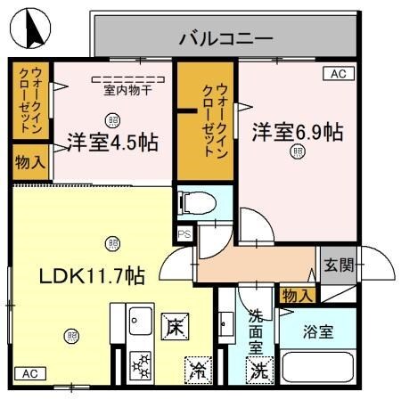 立花駅 徒歩9分 3階の物件間取画像