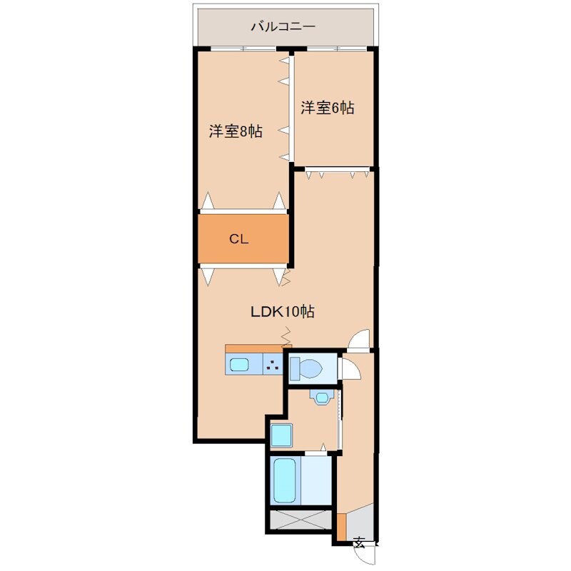 武庫之荘駅 徒歩1分 6階の物件間取画像