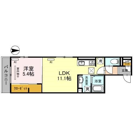立花駅 徒歩14分 3階の物件間取画像