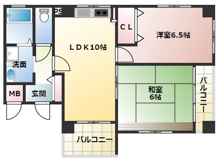 園田駅 徒歩10分 1階の物件間取画像