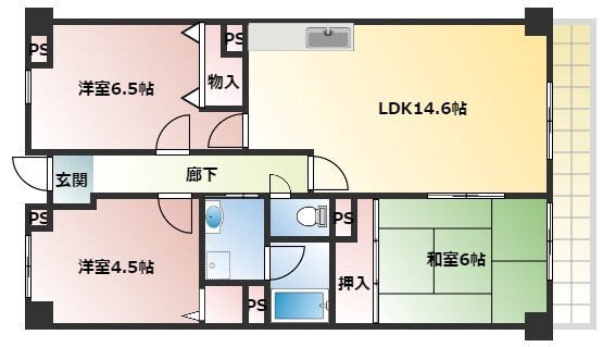 塚口駅 徒歩3分 2階の物件間取画像