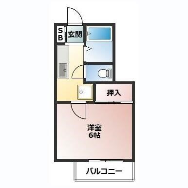 園田駅 徒歩4分 2階の物件間取画像