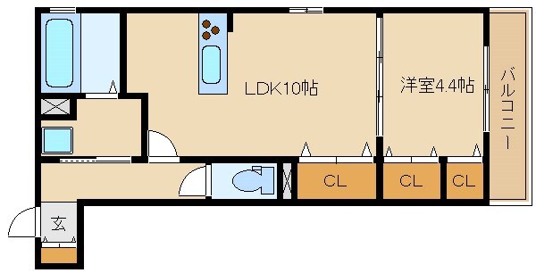 武庫之荘駅 徒歩7分 1階の物件間取画像