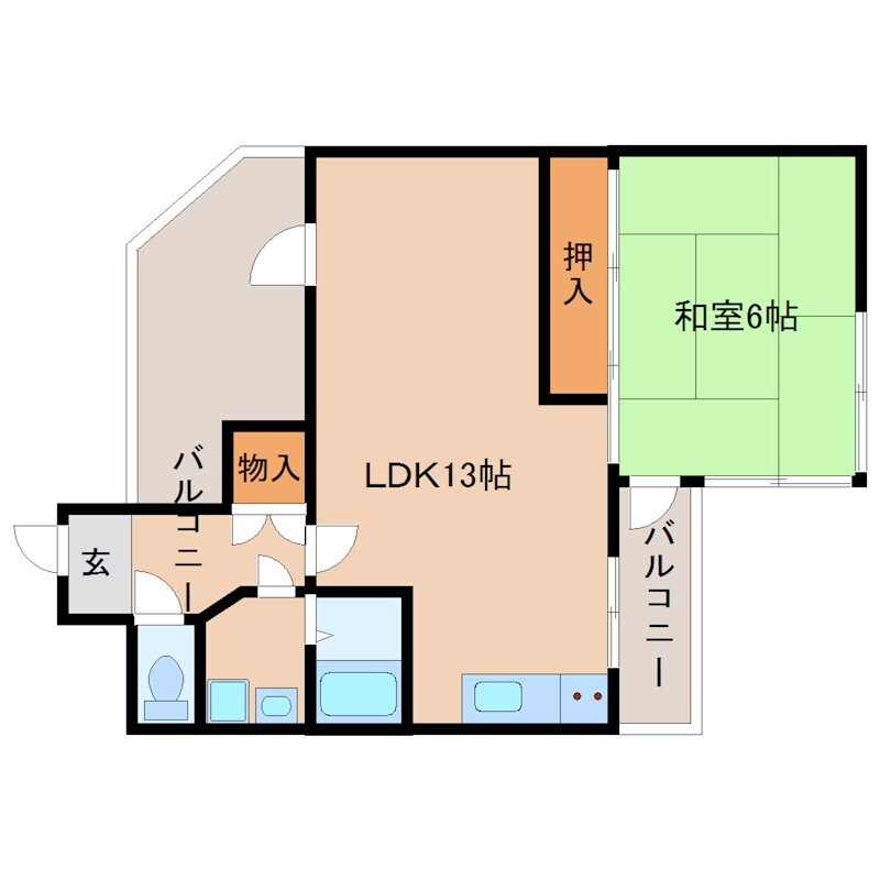 武庫之荘駅 徒歩8分 5階の物件間取画像