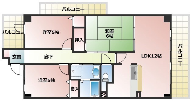 塚口駅 徒歩10分 1階の物件間取画像