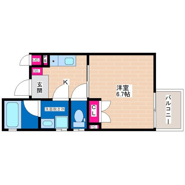 杭瀬駅 徒歩4分 2階の物件間取画像