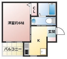 稲野駅 徒歩1分 3階の物件間取画像