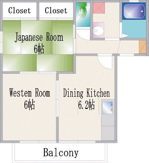 園田駅 徒歩15分 2階の物件間取画像