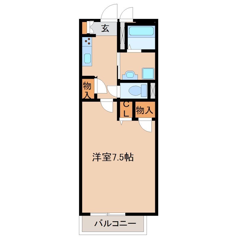 園田駅 徒歩5分 1階の物件間取画像