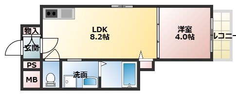 立花駅 徒歩5分 2階の物件間取画像