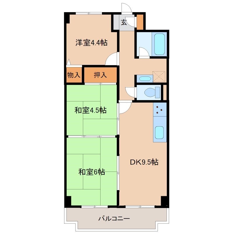 武庫之荘駅 徒歩7分 4階の物件間取画像