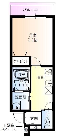 立花駅 徒歩8分 1階の物件間取画像