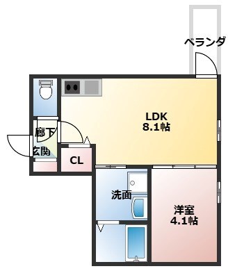 ブラン立花の物件間取画像