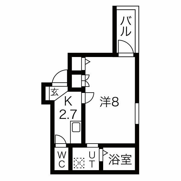 大物駅 徒歩6分 3階の物件間取画像