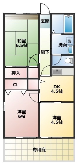 立花駅 徒歩15分 1階の物件間取画像