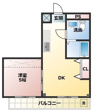 武庫之荘駅 徒歩6分 2階の物件間取画像