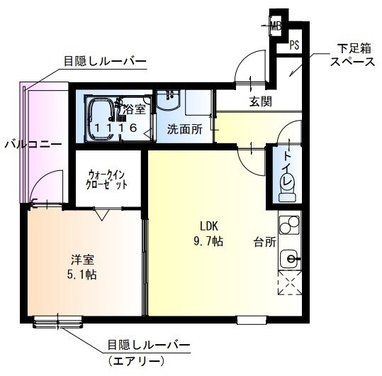 立花駅 徒歩10分 2階の物件間取画像