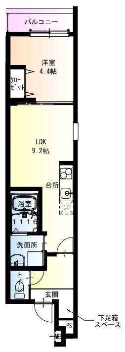 立花駅 徒歩10分 2階の物件間取画像