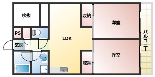 稲野駅 徒歩13分 3階の物件間取画像