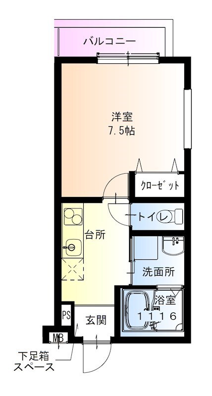 尼崎駅 徒歩4分 2階の物件間取画像