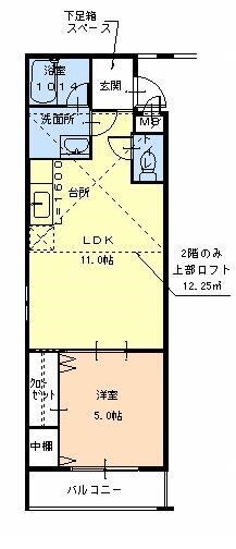 武庫之荘駅 徒歩13分 2階の物件間取画像