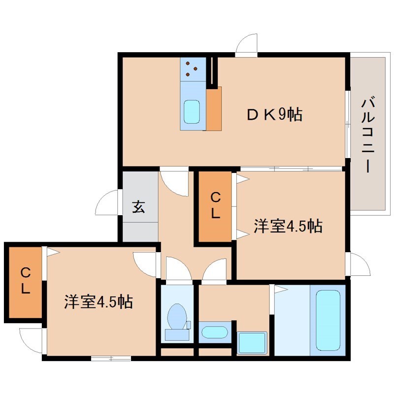 武庫之荘駅 徒歩13分 2階の物件間取画像