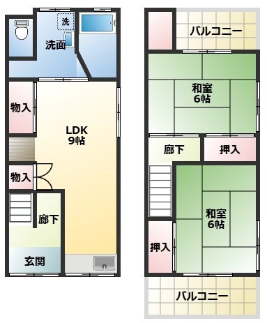 尼崎市大庄北2-20-15貸家の物件間取画像