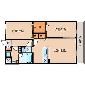 武庫之荘駅 徒歩22分 2階の物件間取画像