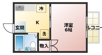 園田駅 徒歩6分 2階の物件間取画像