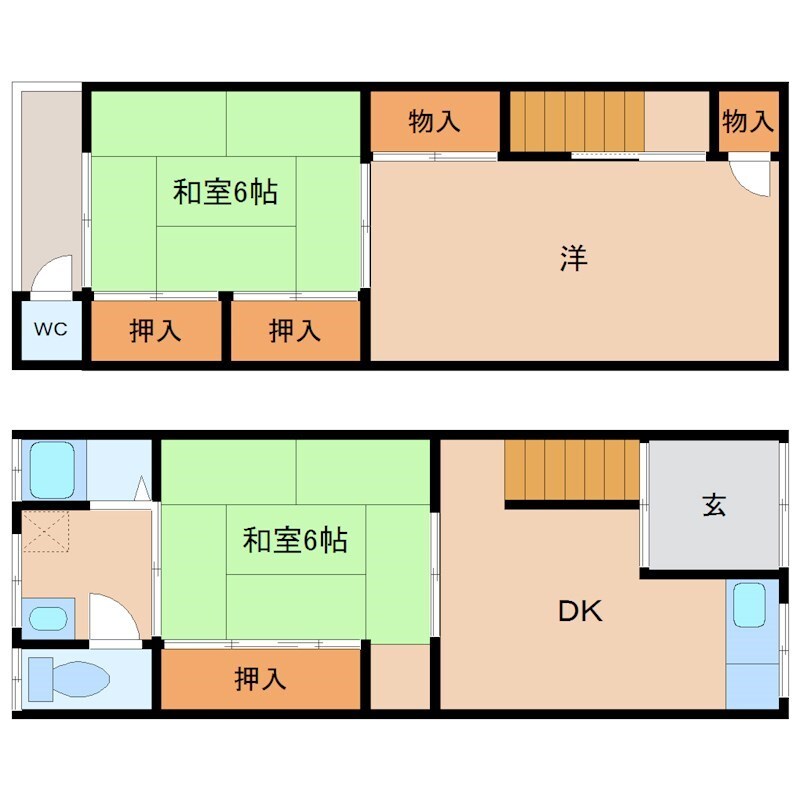 西大物町貸家 （2-7）の物件間取画像