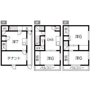 大島2丁目店舗付テラスハウスの物件間取画像