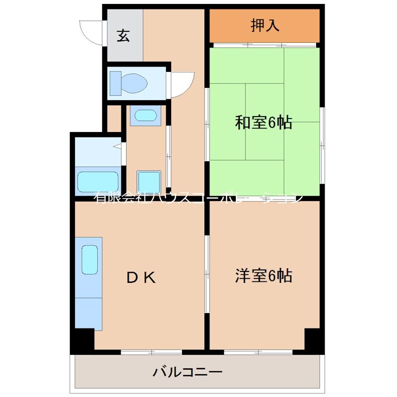 立花駅 徒歩5分 2階の物件間取画像