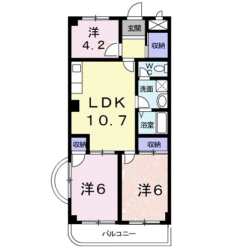 アレーゼＦの物件間取画像